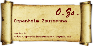 Oppenheim Zsuzsanna névjegykártya